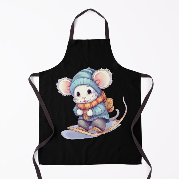 Item preview, Winter magic with a mouse: sleigh ride in cozy winter fashion designed and sold by WallGemsArt.