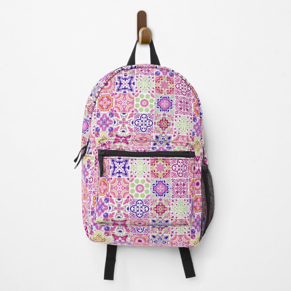 Aperçu de l'œuvre Colorful Pink Azulejo Portuguese Tile Vector Patterned Artwork 11 créée et vendue par ilonitta.
