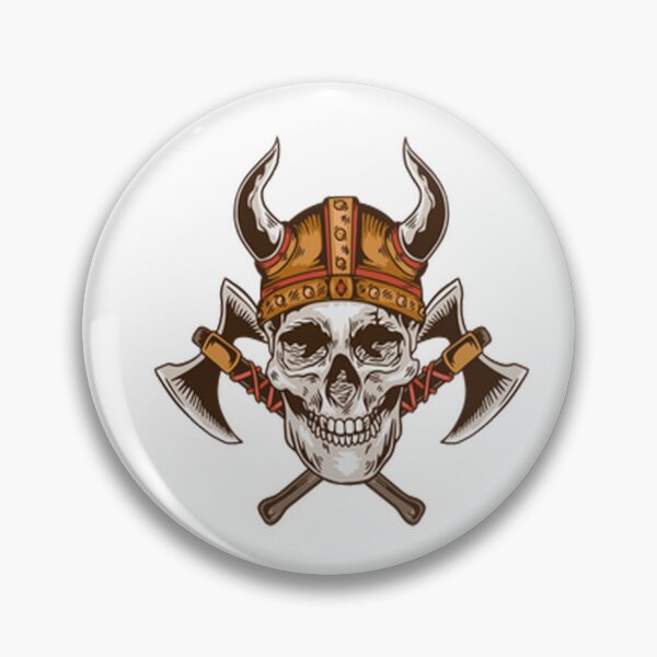 Item preview, Viking skull and axe designed and sold by Irakalu.