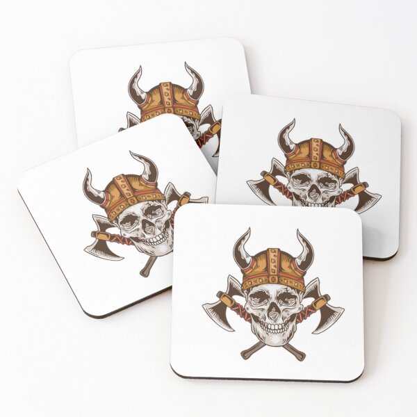 Item preview, Viking skull and axe designed and sold by Irakalu.