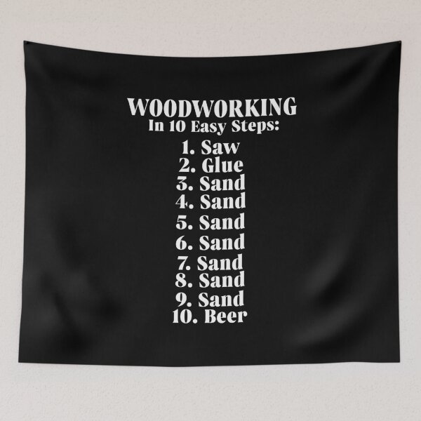 Item preview, woodworking 10 easy steps. Carpenter, Carpentry designed and sold by Tee Hub.