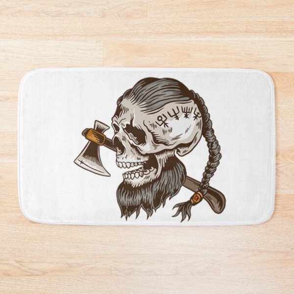 Item preview, Viking skull and axe designed and sold by Irakalu.
