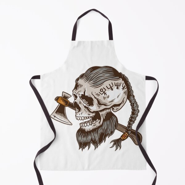 Item preview, Viking skull and axe designed and sold by Irakalu.