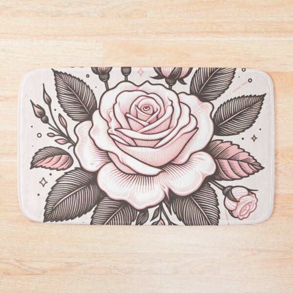 Item preview, Light Pink Rose Doodle - Light Taupe Background designed and sold by Star-Fragment.