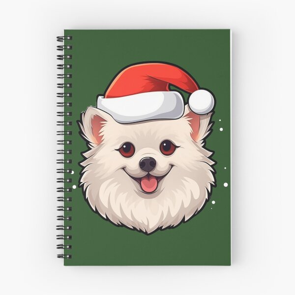 Item preview, White christmas pomeranian dog designed and sold by ME-World.