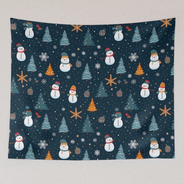 Item preview, Christmas pattern (Snowman) designed and sold by SeamlessHub4289.