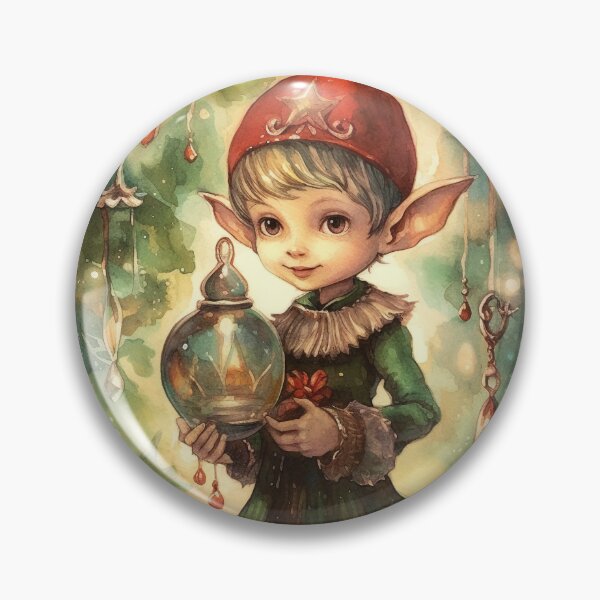 Item preview, A watercolor illustration Christmas_cute elf designed and sold by Mickeymouse2023.