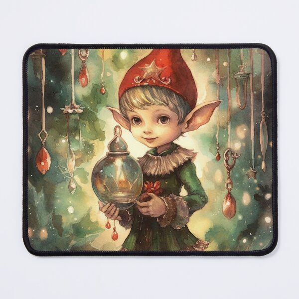 Item preview, A watercolor illustration Christmas_cute elf designed and sold by Mickeymouse2023.
