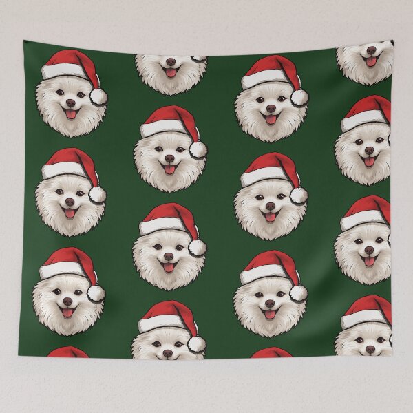 Item preview, White christmas pomeranian dog designed and sold by ME-World.