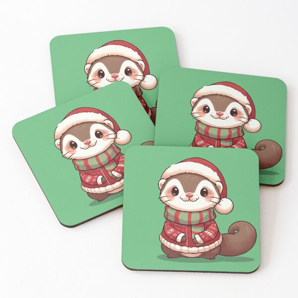 Item preview, Cute Christmas Ferret designed and sold by KAI-Studio.