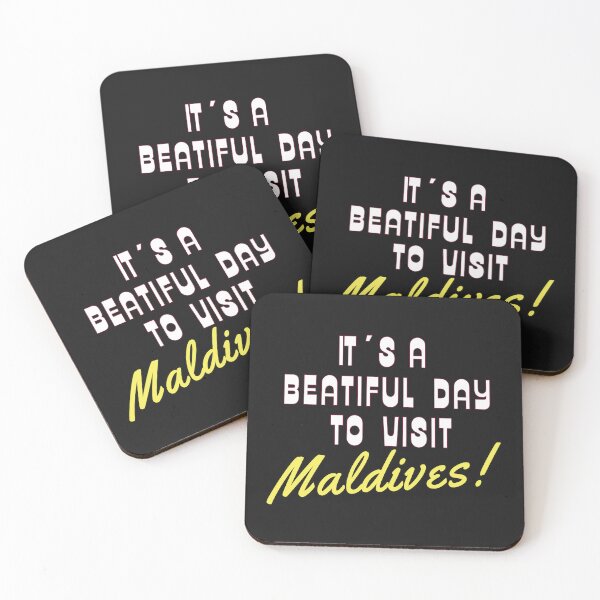 Item preview,  The Maldives, White text. Gift Ideas For The Travel Enthusiast. designed and sold by LindaLG.