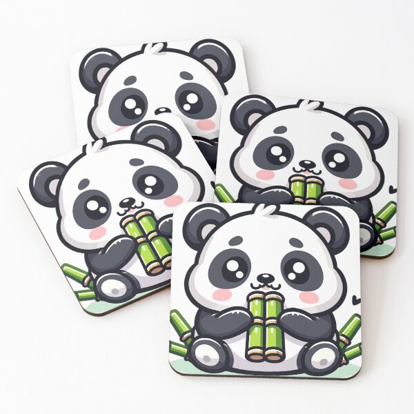 Item preview, Cute panda eating bamboo designed and sold by LongIslandDesgn.