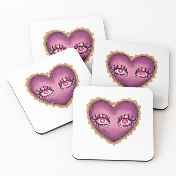 Item preview, Heart with eyes pendant sticker designed and sold by danamegido.