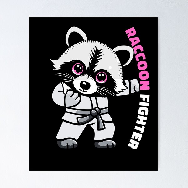 Item preview, Raccoon Fighter For Raccoon Lovers designed and sold by KrisRubinArt.