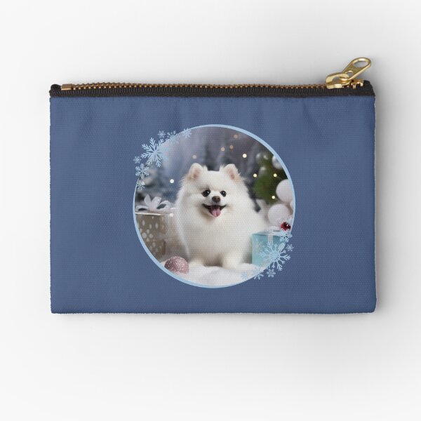 Item preview, White christmas pomeranian dog designed and sold by ME-World.
