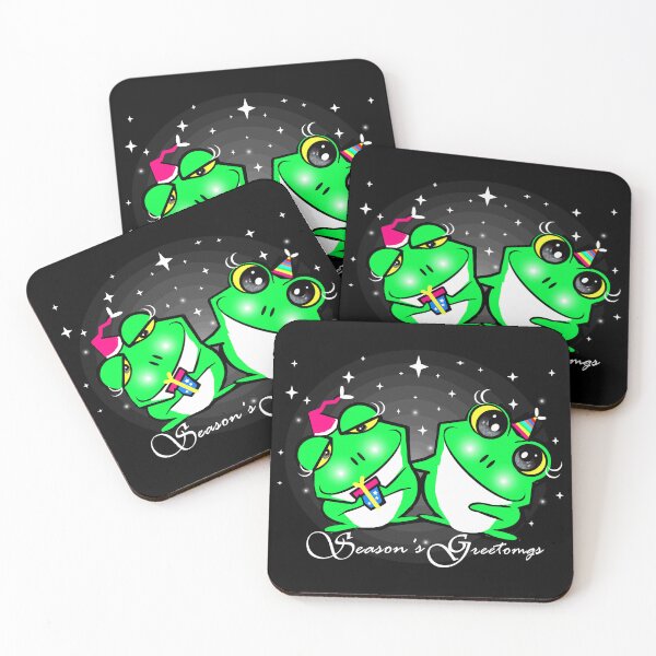 Item preview, Happy Frogs-Season's Greetings  designed and sold by Shirley cute art .