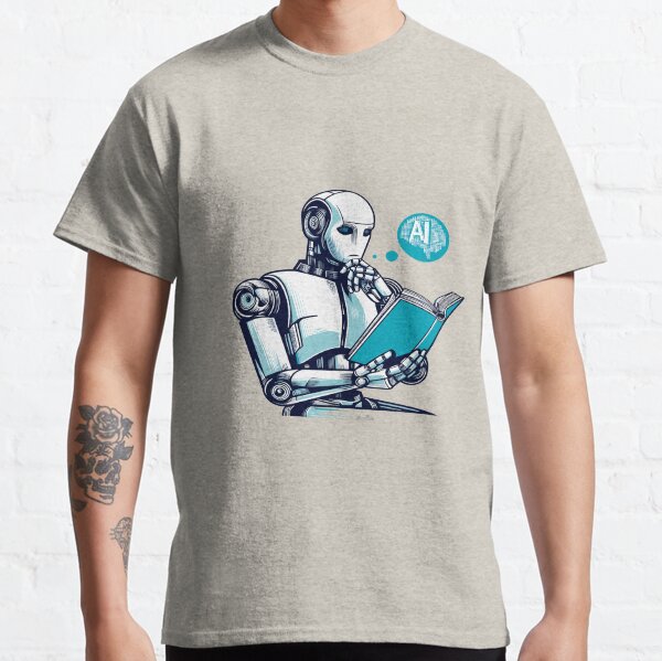 Item preview, AI Chatbot Robot Reading Book designed and sold by SparcusWhiz.