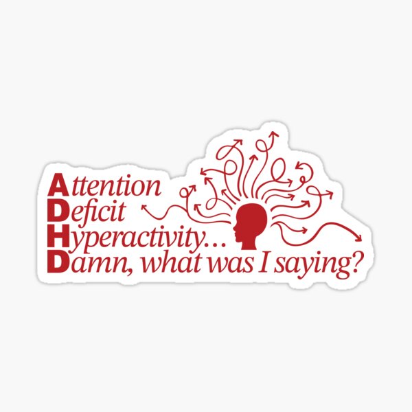 Item preview, ADHD Distraction Funny designed and sold by Olivia Ossege.
