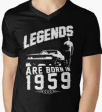 Legends Are Born In 1959 Men's V-Neck T-Shirt