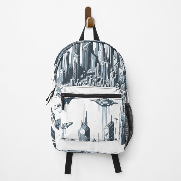 Item preview, Futuristic city landscape in digital art designed and sold by LongIslandDesgn.