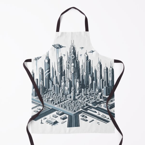 Item preview, Futuristic city landscape in digital art designed and sold by LongIslandDesgn.