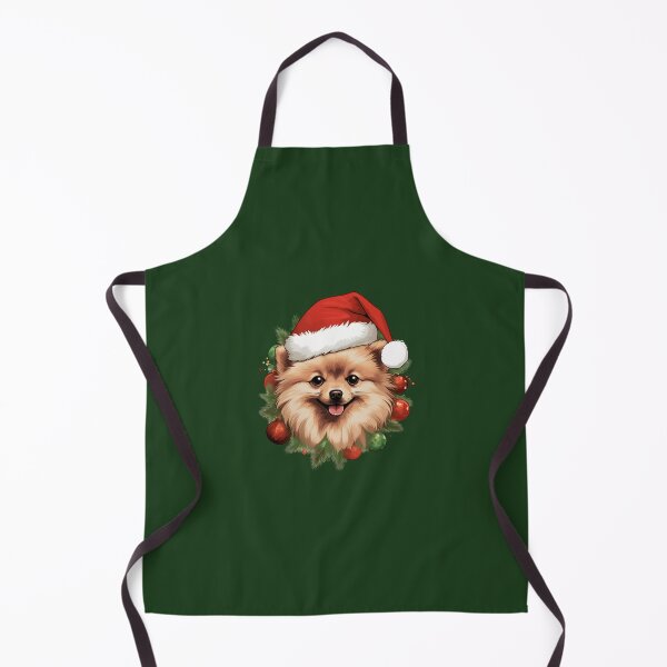 Item preview, Red Christmas pomeranian dog designed and sold by ME-World.