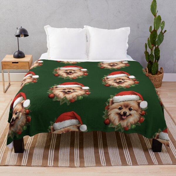 Item preview, Red Christmas pomeranian dog designed and sold by ME-World.