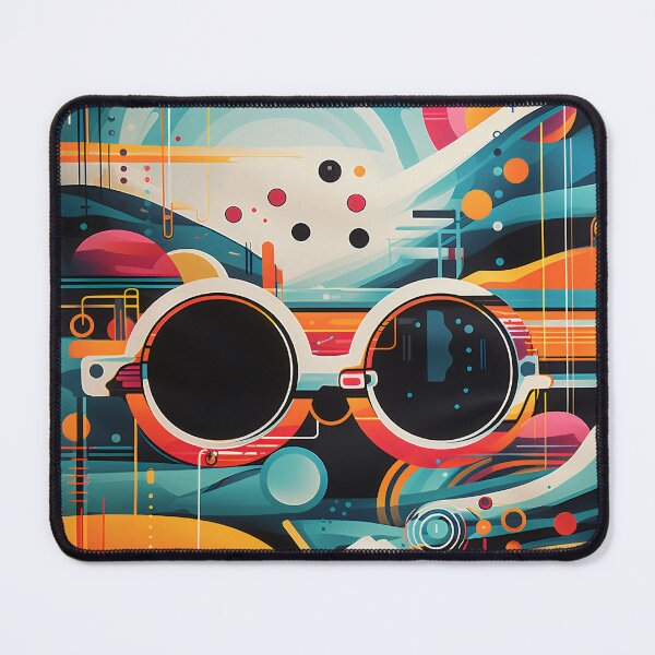 Item preview, abstract pop art with googles designed and sold by Rebelka.