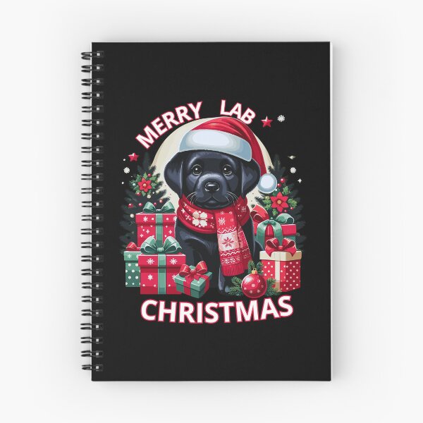 Item preview, Christmas Black Labrador - Merry Lab Christmas - Festive Labrador with Gifts and Santa Hat designed and sold by Jurady.