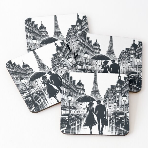 Item preview, Romantic walk in the rain in Paris designed and sold by LongIslandDesgn.