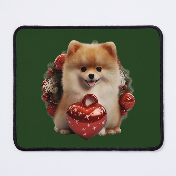 Item preview, Red Christmas pomeranian dog designed and sold by ME-World.