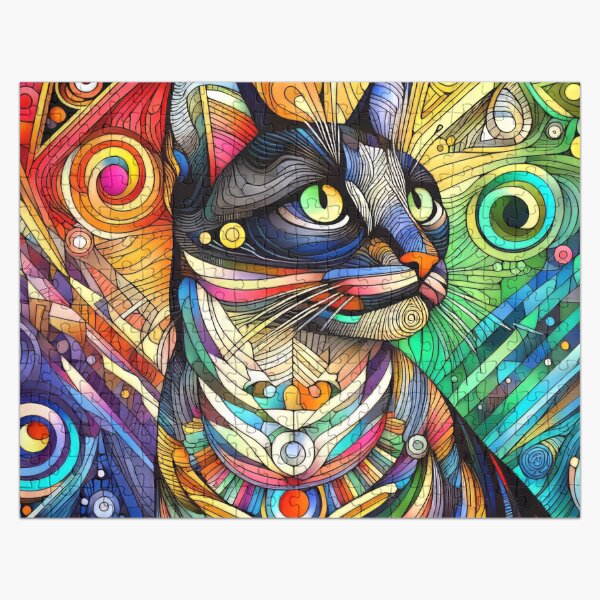 Item preview, Artistic Cat Portrait design designed and sold by CattyCornerPOD.