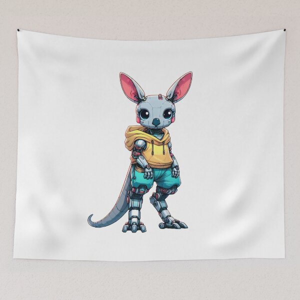 Item preview, Cute Cyberpunk Robot Kangaroo! designed and sold by kukamatsu.