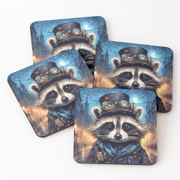 Item preview, Steampunk Raccoon designed and sold by Angelandspot.