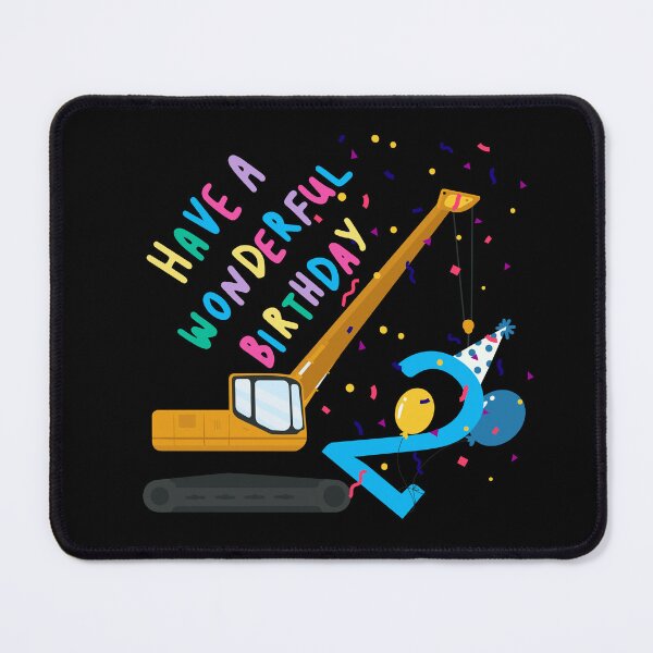 Item preview, Construction Crane 2nd Birthday Boys designed and sold by KrisRubinArt.