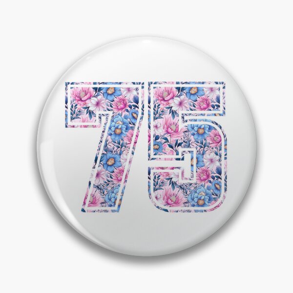 Item preview, 75th Birthday, floral number 75, woman’s designed and sold by iclipart.