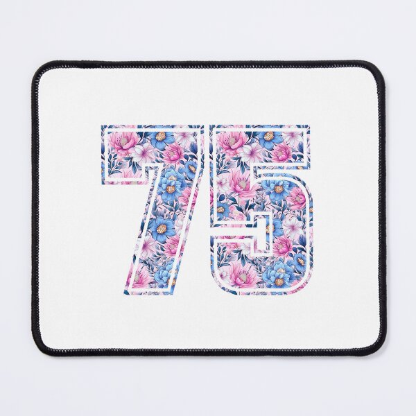 Item preview, 75th Birthday, floral number 75, woman’s designed and sold by iclipart.