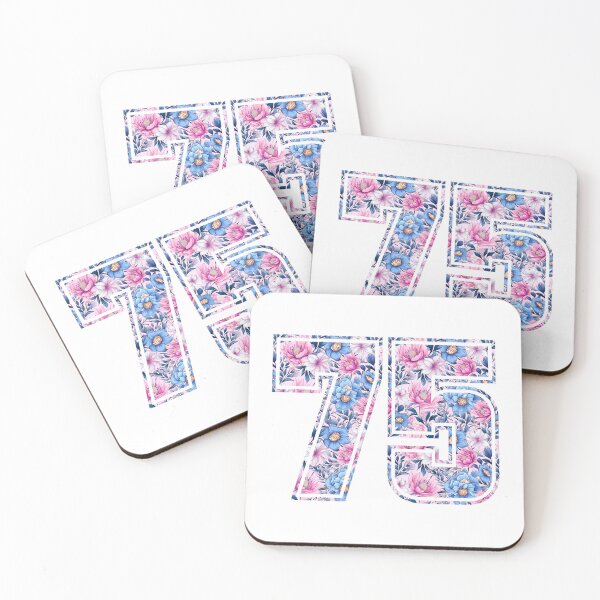 Item preview, 75th Birthday, floral number 75, woman’s designed and sold by iclipart.
