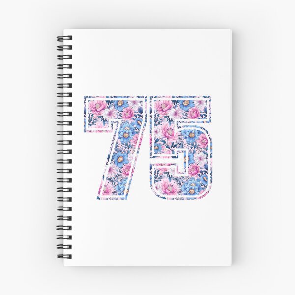 Item preview, 75th Birthday, floral number 75, woman’s designed and sold by iclipart.