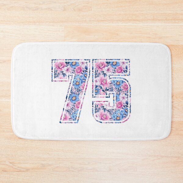 Item preview, 75th Birthday, floral number 75, woman’s designed and sold by iclipart.