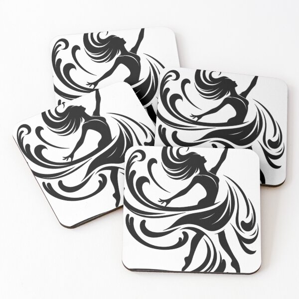 Item preview, Silhouette of a dancer in flowing movement designed and sold by LongIslandDesgn.