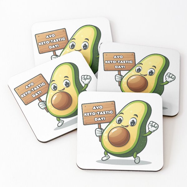 Item preview, Avocado holding up a sign saying "Avo Keto-Tastic Day".  designed and sold by QuirkPrint.