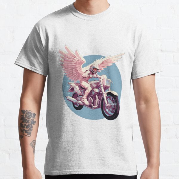 T shirt Man Motorcycle Tattoo Biker Devil Fishing