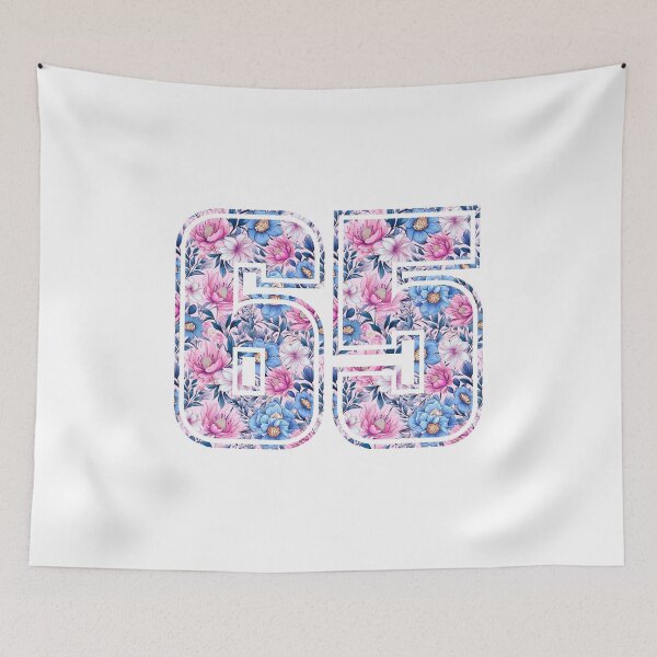 Item preview, 65th Birthday, floral number 65, woman’s designed and sold by iclipart.