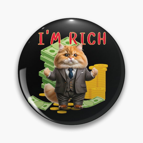 Item preview, I'm rich (cat trader) designed and sold by Meowguar.