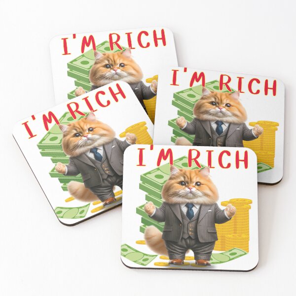 Item preview, I'm rich (cat trader) designed and sold by Meowguar.