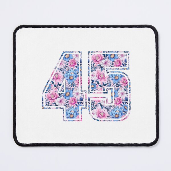 Item preview, 45th Birthday, floral number 45, woman’s designed and sold by iclipart.