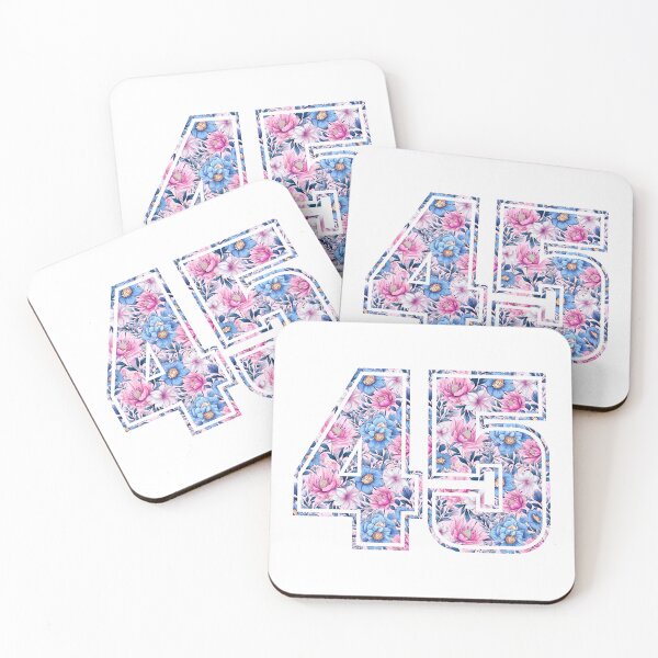 Item preview, 45th Birthday, floral number 45, woman’s designed and sold by iclipart.