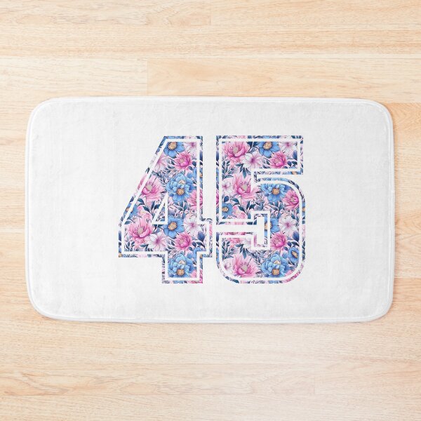 Item preview, 45th Birthday, floral number 45, woman’s designed and sold by iclipart.