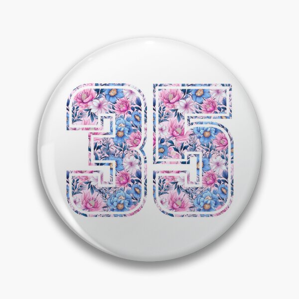 Item preview, 35th Birthday, floral number 35, woman’s designed and sold by iclipart.